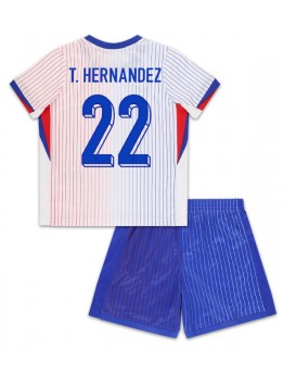 Detské Futbalové oblečenie Francúzsko Theo Hernandez #22 ME 2024 Krátky Rukáv - Preč (+ trenírky)